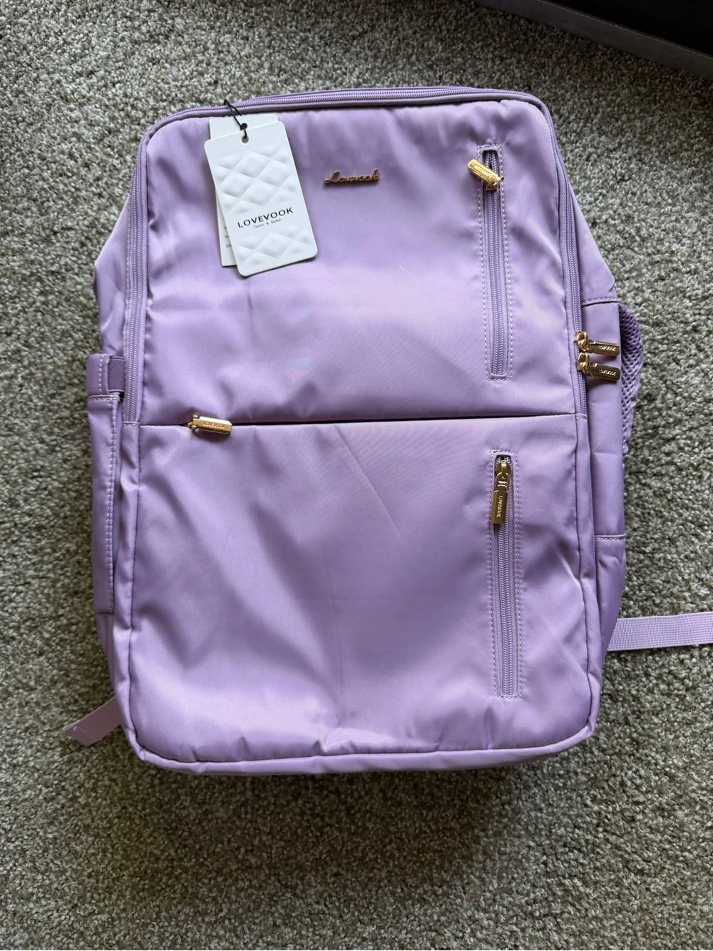 Lovevook Lilac Backpack for Women - Everyday Travel & Work Bag